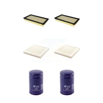 2x Air + 2x Cabin + 2x Engine Oil Filter (6 Total) Kit For 2009-2013 Mazda 6 3.7L KFM-100756