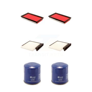 2x Air + 2x Cabin + 2x Engine Oil Filter (6 Total) Kit For 2007-2011 Nissan Versa KFM-100767