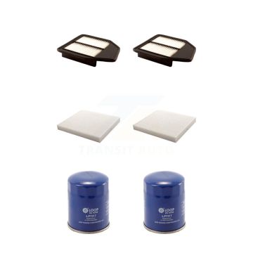 2x Air + 2x Cabin + 2x Engine Oil Filter (6 Total) Kit For Honda Accord Crosstour 2.4L KFM-100782