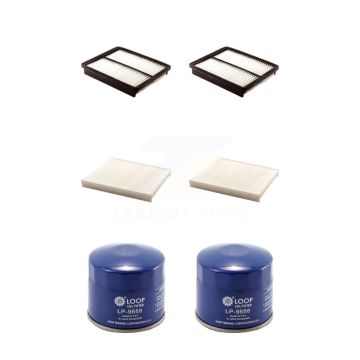2x Air + 2x Cabin + 2x Engine Oil Filter (6 Total) Kit For Kia Sorento Hyundai Santa Fe KFM-100791