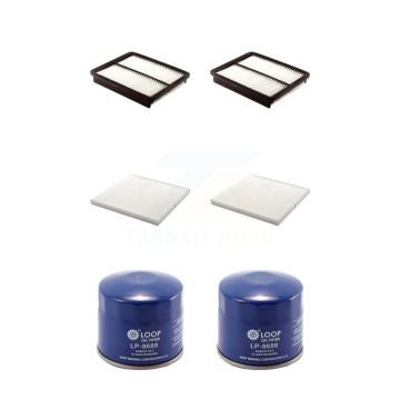 2x Air + 2x Cabin + 2x Engine Oil Filter (6 Total) Kit For Hyundai Kia Optima Sonata Fe KFM-100792