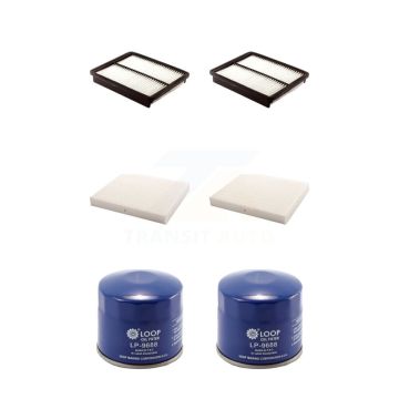 2x Air + 2x Cabin + 2x Engine Oil Filter (6 Total) Kit For Hyundai Santa Fe 2.4L KFM-100793