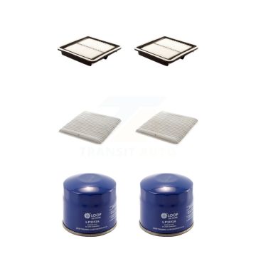 2x Air + 2x Cabin + 2x Engine Oil Filter (6 Total) Kit For Subaru Legacy Outback Tribeca KFM-100808