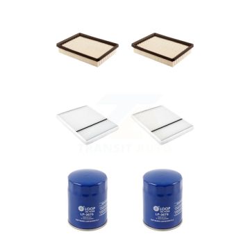 2x Air + 2x Cabin + 2x Engine Oil Filter (6 Total) Kit For Cadillac DeVille Oldsmobile KFM-100820