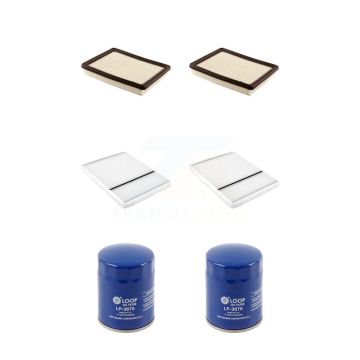 2x Air + 2x Cabin + 2x Engine Oil Filter (6 Total) Kit For Cadillac DeVille 10.66" Length KFM-100823