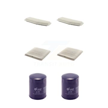 2x Air + 2x Cabin + 2x Engine Oil Filter (6 Total) Kit For 2004-2005 Toyota RAV4 2.4L KFM-100880