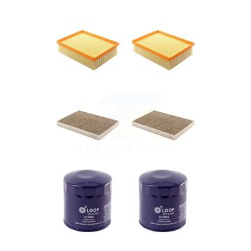 2x Air + 2x Cabin + 2x Engine Oil Filter (6 Total) Kit For Audi A4 Quattro 3.0L KFM-100885