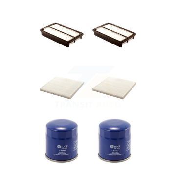 2x Air + 2x Cabin + 2x Engine Oil Filter (6 Total) Kit For 2002 Toyota Corolla 1.8L KFM-100886