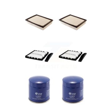 2x Air + 2x Cabin + 2x Engine Oil Filter (6 Total) Kit For GMC Sierra 1500 Chevrolet 4.3L KFM-100887