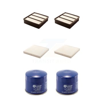 2x Air + 2x Cabin + 2x Engine Oil Filter (6 Total) Kit For Mitsubishi Lancer Length 215mm KFM-100913