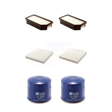 2x Air + 2x Cabin + 2x Engine Oil Filter (6 Total) Kit For 2010-2011 Kia Soul KFM-100916