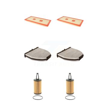2x Air + 2x Cabin + 2x Engine Cartridge Oil Filter (6 Total) Kit For Mercedes-Benz C300 KFM-101180