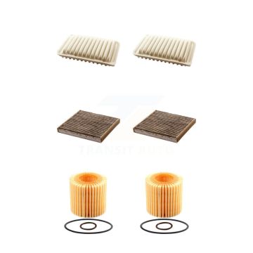 2x Air + 2x Cabin + 2x Engine Cartridge Oil Filter (6 Total) Kit For Toyota Corolla Vibe KFM-101196