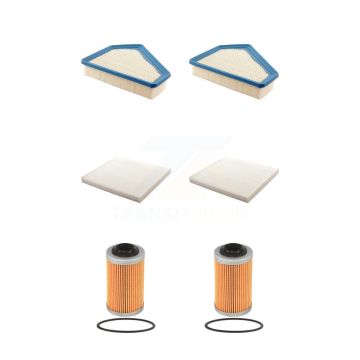 2x Air + 2x Cabin + 2x Engine Cartridge Oil Filter (6 Total) Kit For Cadillac CTS KFM-101204