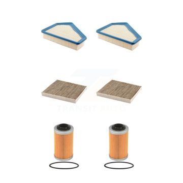 2x Air + 2x Cabin + 2x Engine Cartridge Oil Filter (6 Total) Kit For Cadillac CTS KFM-101206