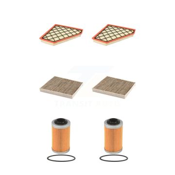 2x Air + 2x Cabin + 2x Engine Cartridge Oil Filter (6 Total) Kit For Cadillac CTS KFM-101208