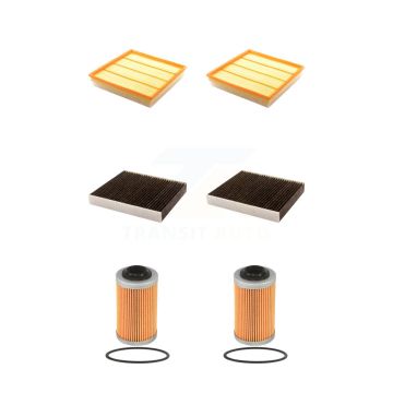 2x Air + 2x Cabin + 2x Engine Cartridge Oil Filter (6 Total) Kit For Cadillac SRX 2.8L KFM-101213