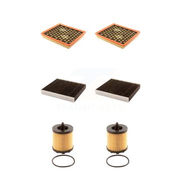 2x Air + 2x Cabin + 2x Engine Cartridge Oil Filter (6 Total) Kit For Buick LaCrosse Regal KFM-101215