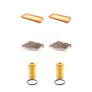 2x Air + 2x Cabin + 2x Engine Cartridge Oil Filter (6 Total) Kit For Volkswagen Jetta Eos KFM-101218