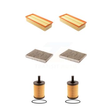 2x Air + 2x Cabin + 2x Engine Cartridge Oil Filter (6 Total) Kit For Volkswagen Jetta KFM-101224