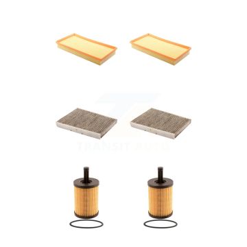 2x Air + 2x Cabin + 2x Engine Cartridge Oil Filter (6 Total) Kit For Volkswagen Jetta TT KFM-101225