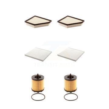 2x Air + 2x Cabin + 2x Engine Cartridge Oil Filter (6 Total) Kit For Chevrolet Equinox KFM-101250