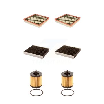 2x Air + 2x Cabin + 2x Engine Cartridge Oil Filter (6 Total) Kit For Buick Verano Orlando KFM-101251
