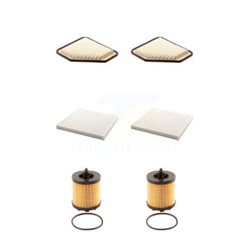 2x Air + 2x Cabin + 2x Engine Cartridge Oil Filter (6 Total) Kit For Chevrolet Cobalt G5 KFM-101258