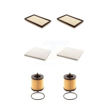 2x Air + 2x Cabin + 2x Engine Cartridge Oil Filter (6 Total) Kit For Saturn Ion 2.2L 2.4L KFM-101260