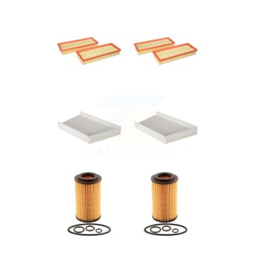 2x Air + 2x Cabin + 2x Engine Cartridge Oil Filter (6 Total) Kit For Mercedes-Benz C240 KFM-101270