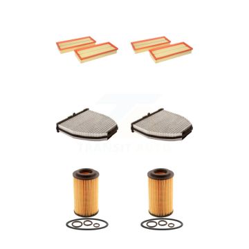 2x Air + 2x Cabin + 2x Engine Cartridge Oil Filter (6 Total) Kit For Mercedes-Benz GLK350 KFM-101271