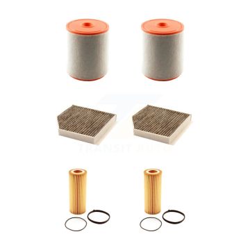 2x Air + 2x Cabin + 2x Engine Cartridge Oil Filter (6 Total) Kit For Audi A6 Quattro A7 KFM-101290