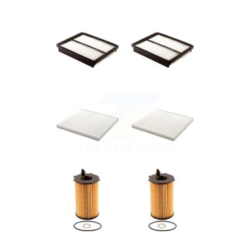 2x Air + 2x Cabin + 2x Engine Cartridge Oil Filter (6 Total) Kit For Hyundai Santa Fe KFM-101295