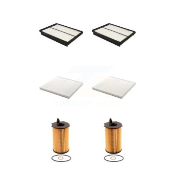 2x Air + 2x Cabin + 2x Engine Cartridge Oil Filter (6 Total) Kit For Hyundai Santa Fe XL KFM-101297
