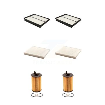 2x Air + 2x Cabin + 2x Engine Cartridge Oil Filter (6 Total) Kit For Kia Sorento 3.3L KFM-101298
