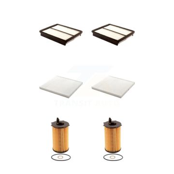 2x Air + 2x Cabin + 2x Engine Cartridge Oil Filter (6 Total) Kit For 14-16 Kia Cadenza KFM-101299