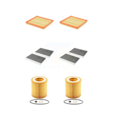 2x Air + 2x Cabin + 2x Engine Cartridge Oil Filter (6 Total) Kit For BMW 535i xDrive GT 5 KFM-101303