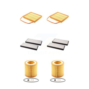 2x Air + 2x Cabin + 2x Engine Cartridge Oil Filter (6 Total) Kit For BMW 535i xDrive GT KFM-101311