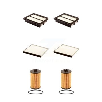 2x Air + 2x Cabin + 2x Engine Cartridge Oil Filter (6 Total) Kit For Chevrolet Aveo Aveo5 KFM-101332