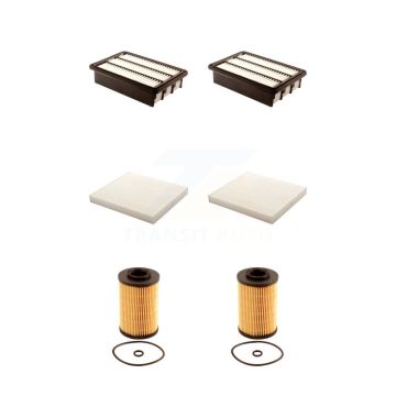 2x Air + 2x Cabin + 2x Engine Cartridge Oil Filter (6 Total) Kit For Hyundai Santa Fe KFM-101345