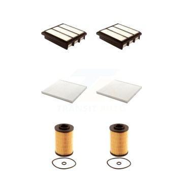 2x Air + 2x Cabin + 2x Engine Cartridge Oil Filter (6 Total) Kit For Hyundai Azera 3.3L KFM-101348