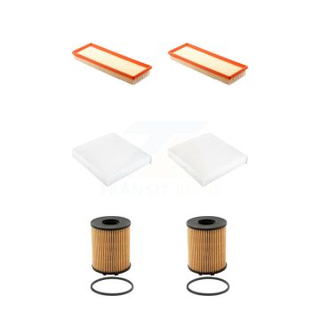 2x Air + 2x Cabin + 2x Engine Cartridge Oil Filter (6 Total) Kit For Fiat 500 KFM-101361