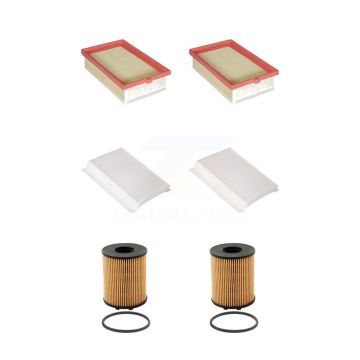 2x Air + 2x Cabin + 2x Engine Cartridge Oil Filter (6 Total) Kit For 2014-2020 Fiat 500L KFM-101363