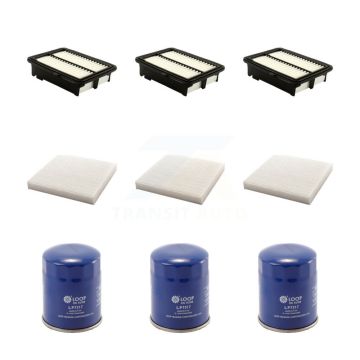 3x Air + 3x Cabin + 3x Engine Oil Filter (9 Total) Kit For 2015-2020 Honda Fit KFM-101367