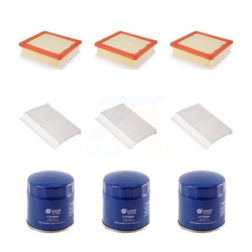3x Air + 3x Cabin + 3x Engine Oil Filter (9 Total) Kit For Jeep Compass Renegade Fiat KFM-101368