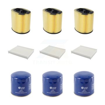 3x Air + 3x Cabin + 3x Engine Oil Filter (9 Total) Kit For Ford F-350 Super Duty F-250 KFM-101376