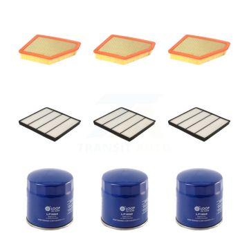 3x Air + 3x Cabin + 3x Engine Oil Filter (9 Total) Kit For 10-15 Chevrolet Camaro 6.2L KFM-101377
