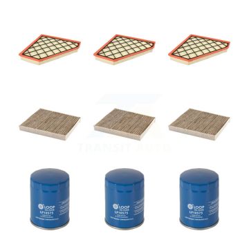 3x Air + 3x Cabin + 3x Engine Oil Filter (9 Total) Kit For Chevrolet Camaro Cadillac ATS KFM-101378