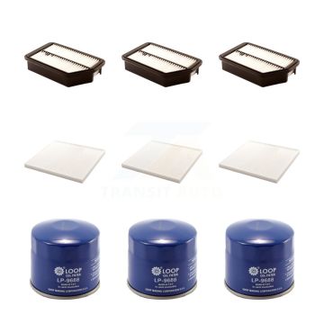 3x Air + 3x Cabin + 3x Engine Oil Filter (9 Total) Kit For Hyundai Tucson Kia Sportage KFM-101380