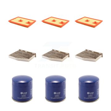3x Air + 3x Cabin + 3x Engine Oil Filter (9 Total) Kit For Volkswagen Jetta KFM-101383
